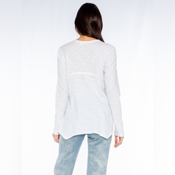 Wilt White Long Sleeve V Neck Top Size Large - Picture 3 of 8